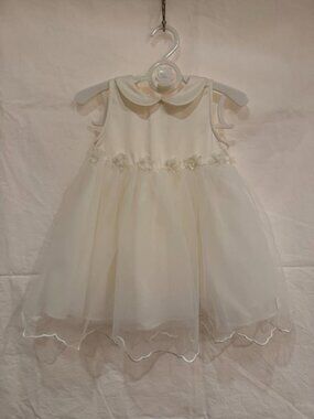 Baby girl dress with Bolero, White, 6-12M, 70-75 cm (Korean brand Mink Mui)